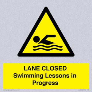 LANE CLOSED Swimming Lessons in Progress